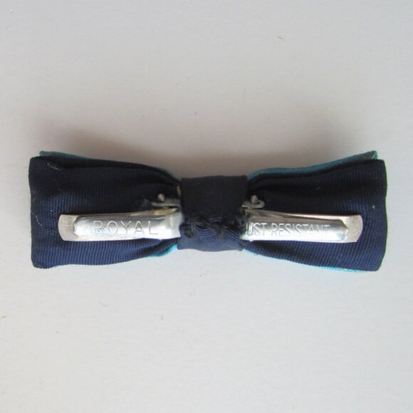 BABY BOY'S BOW TIES - 2 CLIP-ON INFANT BOWTIES, BLACK, BLUE, by BEAU JR & ROYAL - Picture 3 of 10